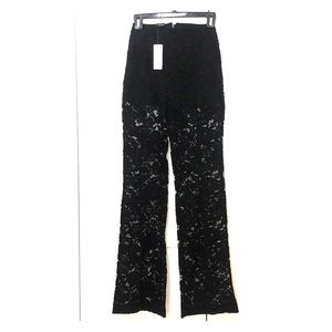 Bebe lace wide leg trouser